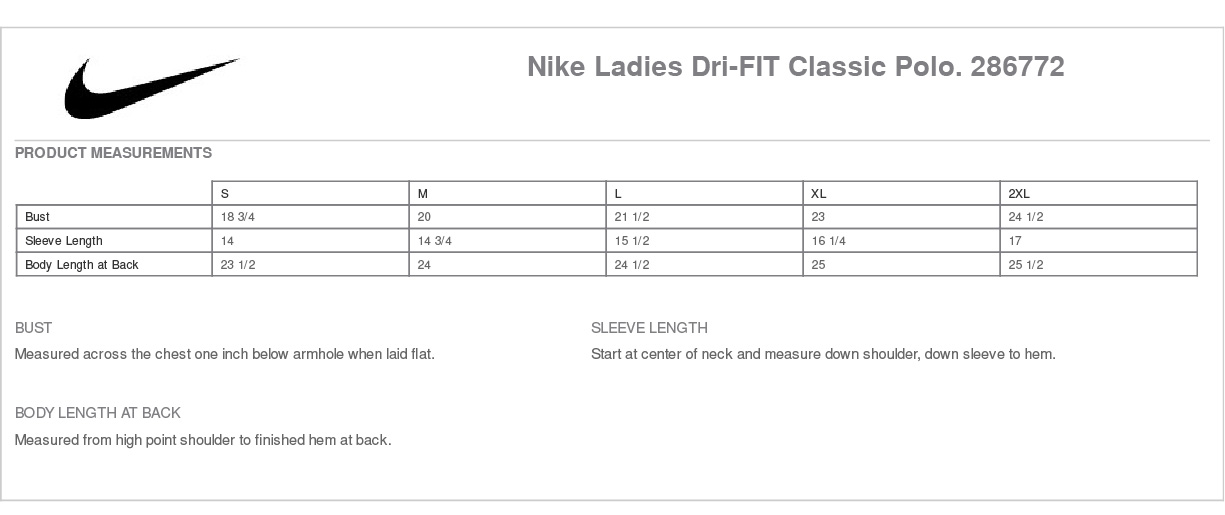 Sizing Chart