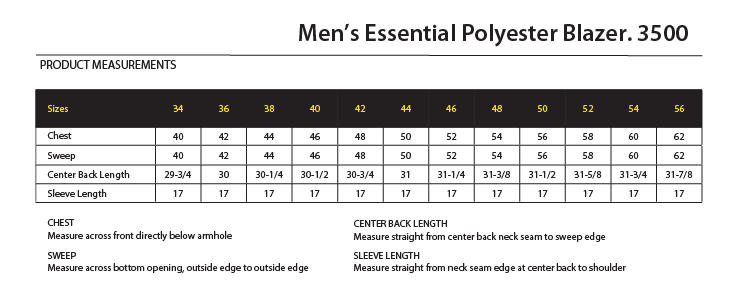 Sizing Chart