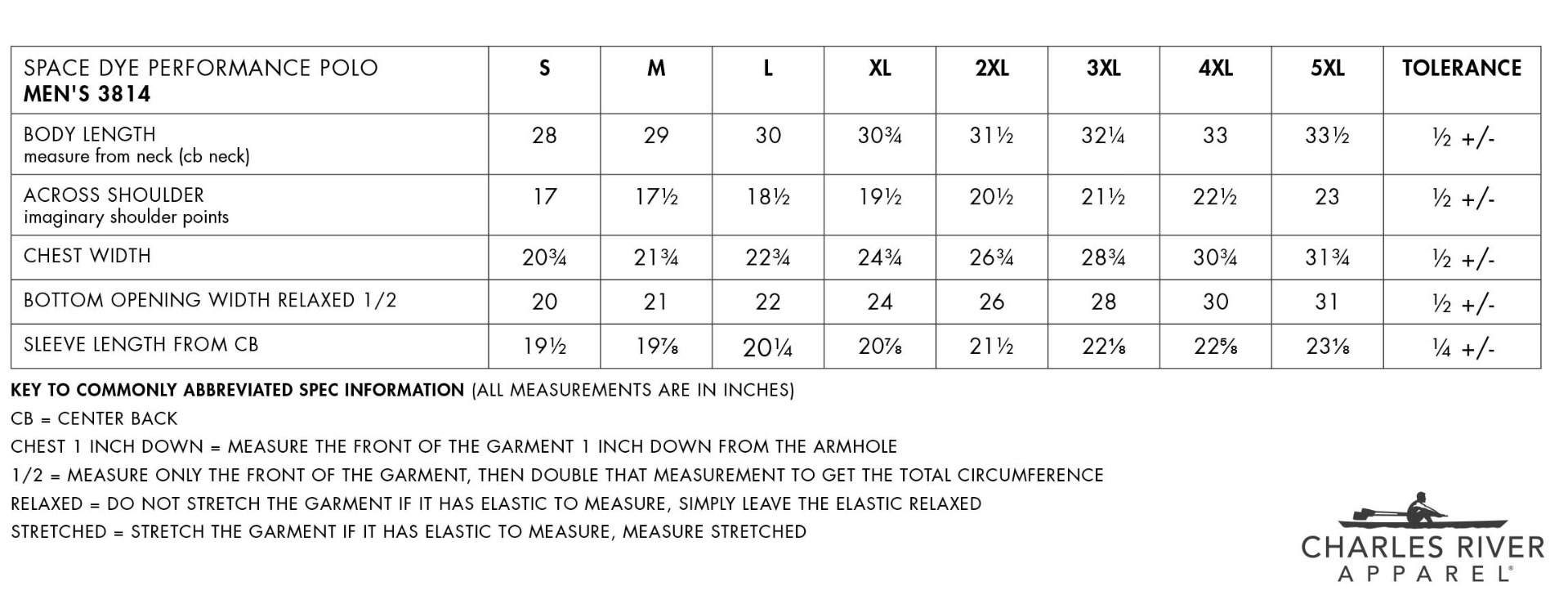 Sizing Chart