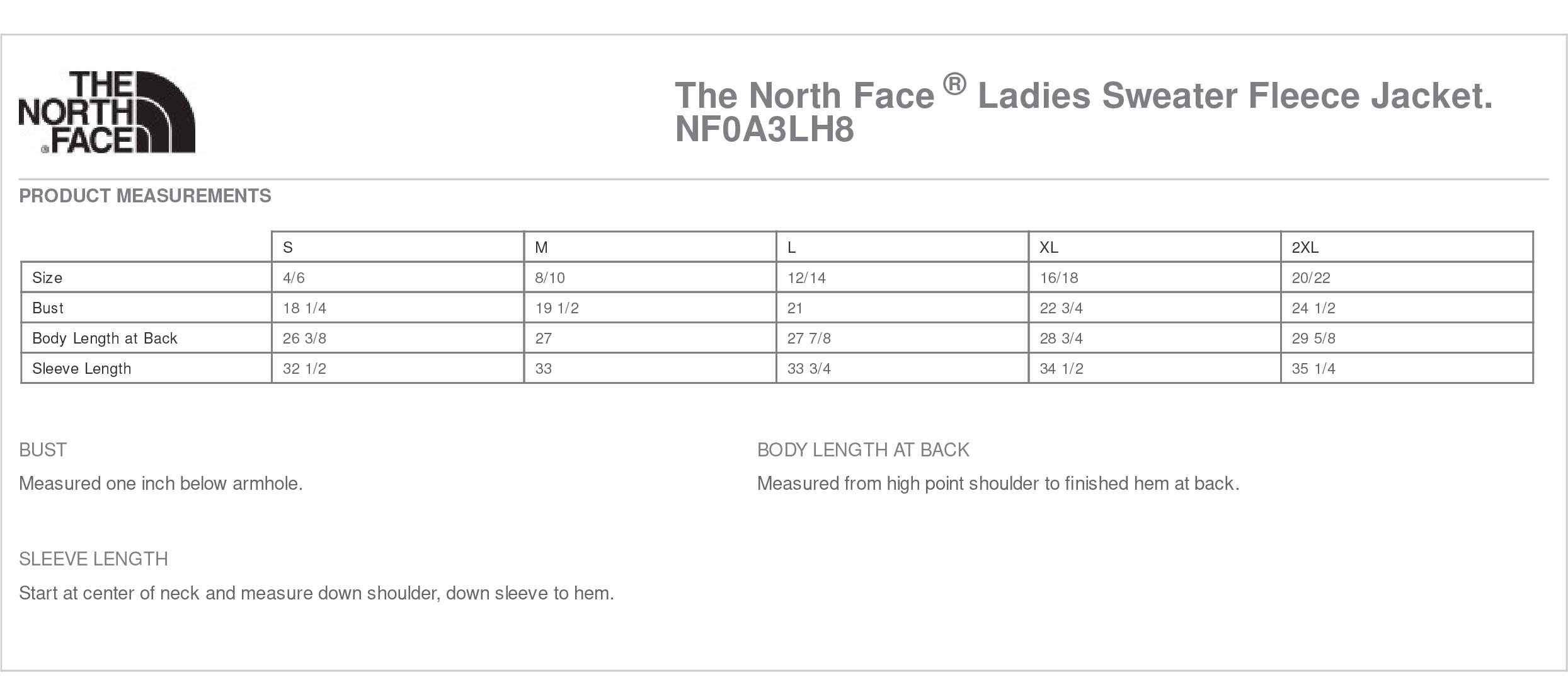 Sizing Chart