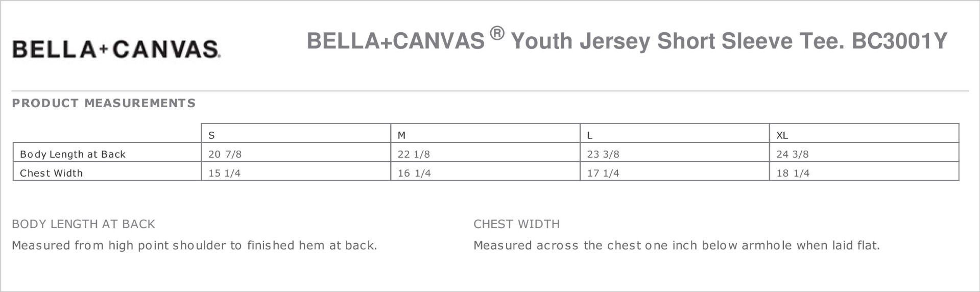 Sizing Chart
