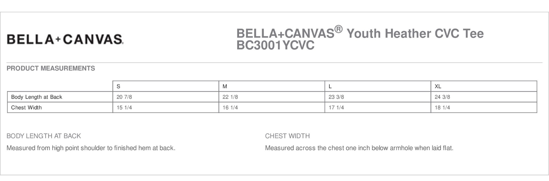 Sizing Chart