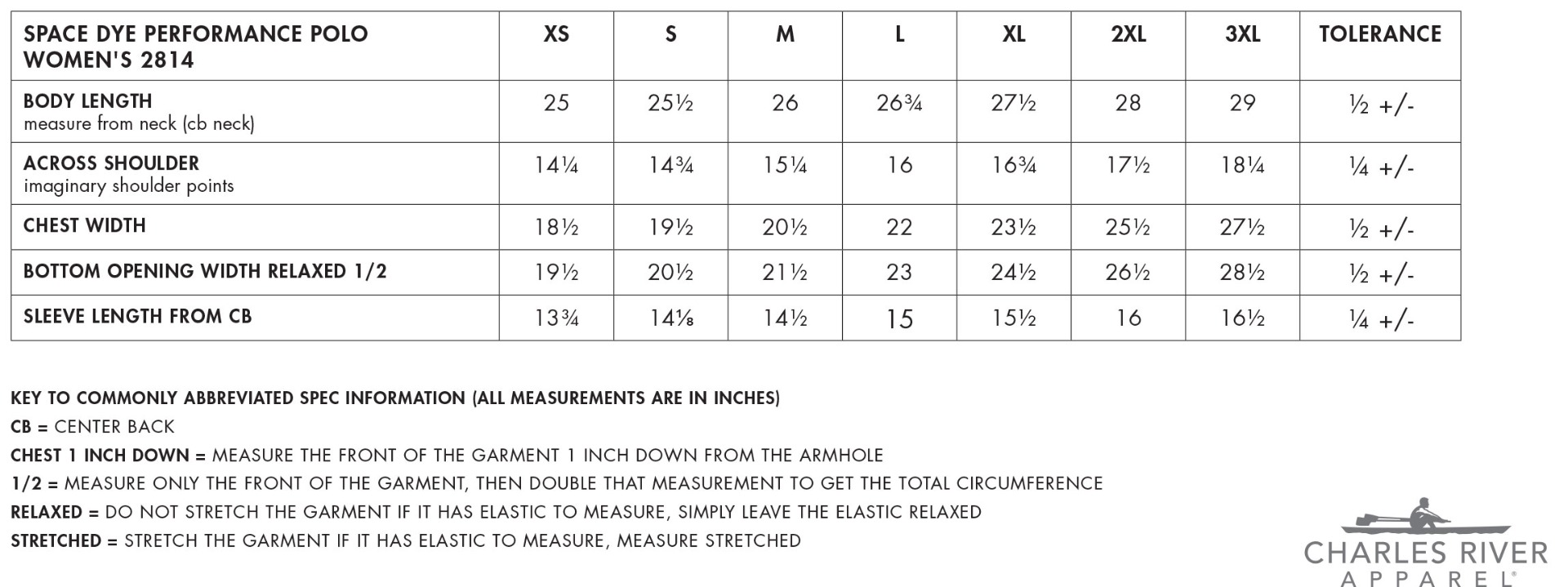Sizing Chart