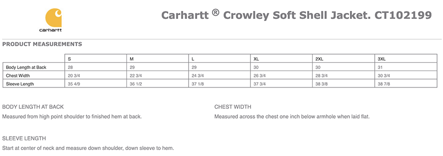 Sizing Chart