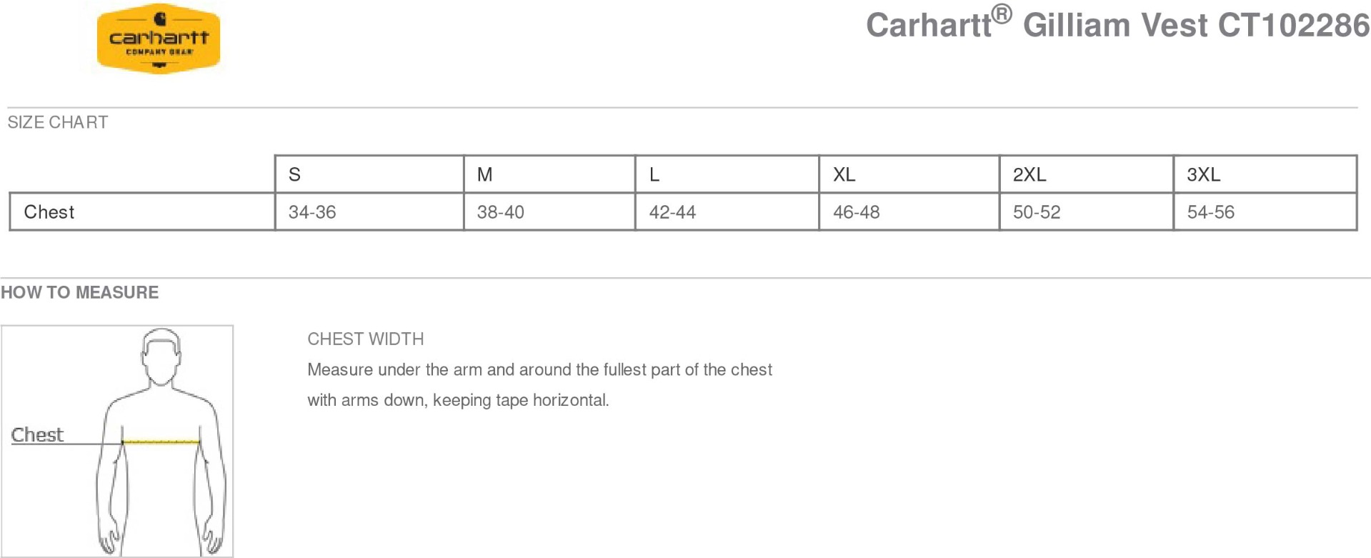 Sizing Chart