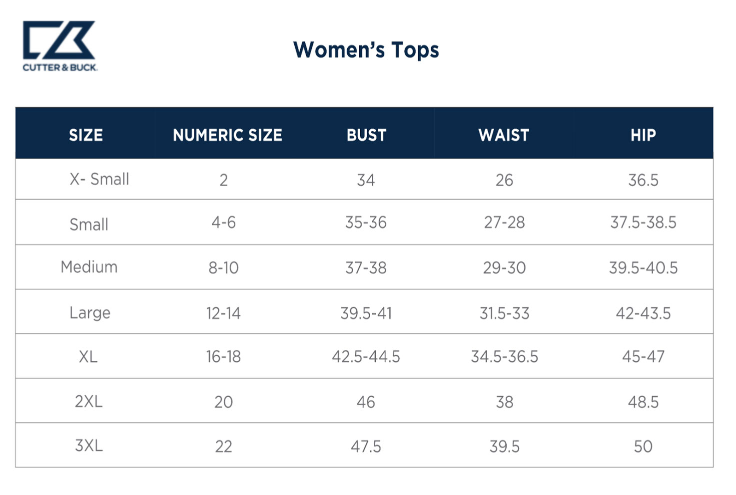 Sizing Chart