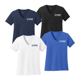 Ladies' Cotton V-Neck Tee. LPC54V