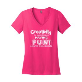 CREATIVITY - Ladies' V-Neck Tee. DM1170L - DF/FF