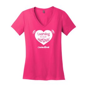 HEARTBEAT- Women's V-Neck Tee. DM1170L - DF/FF