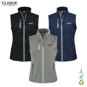 Clique Ladies' Telemark Recycled Stretch Softshell Vest. LQO00062