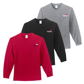 Long Sleeve Essential Pocket Tee. PC61LSP