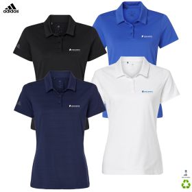 Adidas Ladies' Textured Stripe Polo. A707 - DF/LC