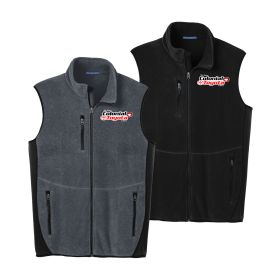 Men's Fleece Full-Zip Vest. F228 - EMB/LC/BC