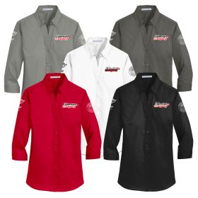 Ladies' 3/4-Sleeve Twill Shirt. L665 - EMB/ 4 LOC.
