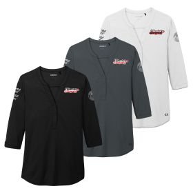 Ladies' OGIO &reg;  Jewel Henley LOG104 - EMB/ 4 LOC.