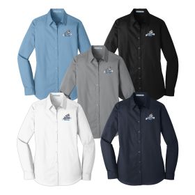 Ladies' Long Sleeve Carefree Poplin Shirt. LW100