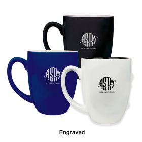 ENGRAVED 16 oz. Ceramic Bistro LazerMug (LOTS OF 4). LMG6
