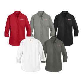 Ladies' 3/4-Sleeve Twill Shirt. L665 - EMB/3 LOC.
