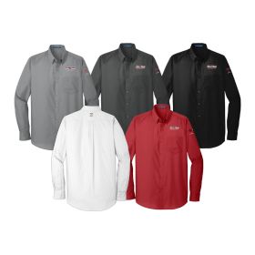  Men's Long Sleeve Poplin Shirt. W100 - EMB/3 LOC.