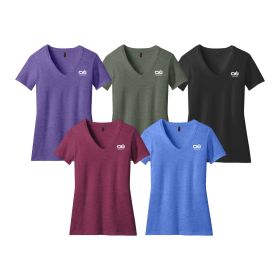District&reg; Ladies' V-Neck T-Shirt. DM1190L - DF/LC