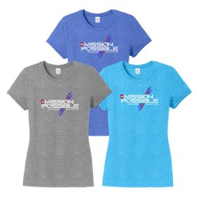 MISSION POSSIBLE - Ladies' Short Sleeve Tri Tee. DM130L - DF/FF