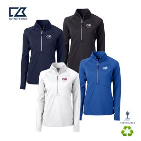 Cutter & Buck Adapt Eco Knit Stretch Recycled Women's Half Zip Pullover. LCK00128 - DF/LC