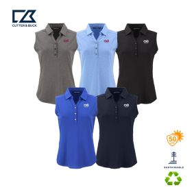 Cutter & Buck Forge Eco Stretch Recycled Womens Sleeveless Polo. LCK00197 -DF/LC