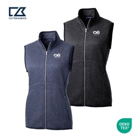 Cutter & Buck Women's Mainsail Sweater-Knit Full-Zip Vest. LCO00058
