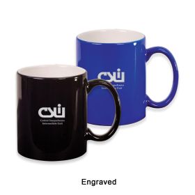 ENGRAVED 11 oz. Ceramic Round LazerMug (LOTS OF 4). LMG2