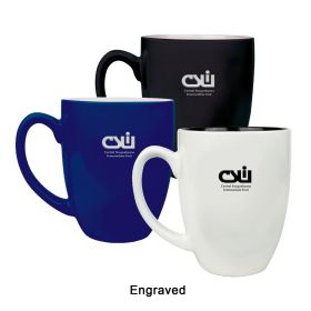 ENGRAVED 16 oz. Ceramic Bistro LazerMug (LOTS OF 4). LMG6