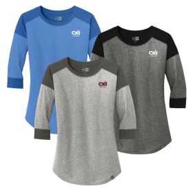 New Era® Ladies Heritage Blend 3/4-Sleeve Baseball Raglan Tee. LNEA104