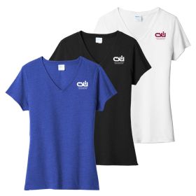 Ladies' Fan Favorite &trade; Blend V-Neck Tee. LPC455V