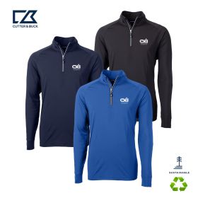 Cutter & Buck Adapt Eco Knit Stretch Recycled Men's Quarter Zip Pullover. MCK01143