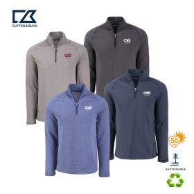 Cutter & Buck Peshastin Fleece Recycled Mens Half Zip Pullover. MCK01325