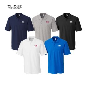 Clique® Addison All Cotton Pique Short Sleeve Men's Polo. MQK00084