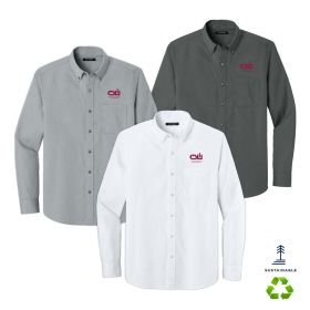 Men's Long Sleeve Nailhead Easy Care Shirt. W816