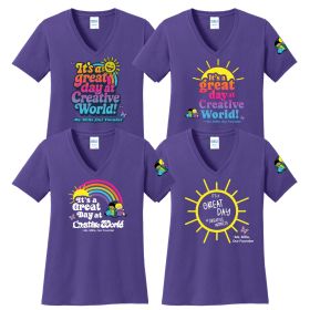GREAT DAY - Ladies' Core V-Neck Cotton T-Shirt. LPC54V - DF/FF