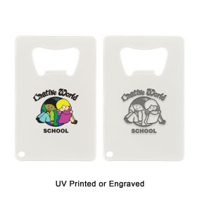 Credit Card Shaped Bottle Opener (LOTS OF 24). 178-CARDOPENER-WHITE