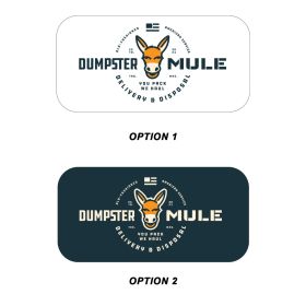 Dumpster Mule - Reflective Full Color Custom Laminate License Plates. (Lot of 10) FPL-WHITEREFLECTIVE
