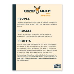Dumpster Mule - Core Principles Poster 18x24 (Sold Individually).