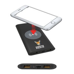 Dumpster Mule - 8000MAH Power Bank & Wireless Charger with USB-C Cord. PWR801C-BLACK