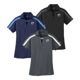 Ladies' Short Sleeve Performance Colorblock Stripe Polo. L547 - EMB/LC/LS