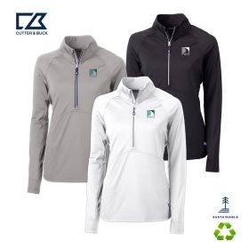 Cutter & Buck Adapt Eco Knit Stretch Recycled Women's Half Zip Pullover. LCK00128 - DF/LC