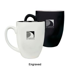 ENGRAVED 16 oz. Ceramic Bistro LazerMug (LOTS OF 4). LMG6