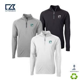 Cutter & Buck Adapt Eco Knit Stretch Recycled Men's Quarter Zip Pullover. MCK01143