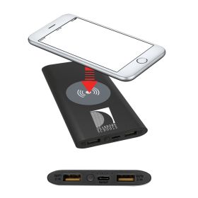 8000MAH Power Bank & Wireless Charger with USB-C Cord. PWR801C-BLACK