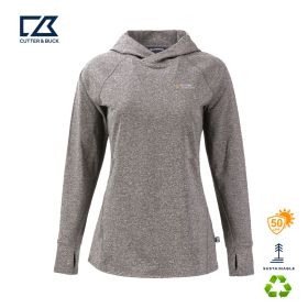 Cutter & Buck Ladies' Adapt Knit RecycleD Heathered Hooded Pullover. LCK00203