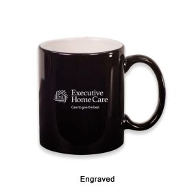 ENGRAVED 11 oz. Ceramic Round LazerMug (LOTS OF 4). LMG2