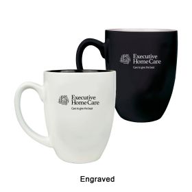 ENGRAVED 16 oz. Ceramic Bistro LazerMug (LOTS OF 4). LMG6