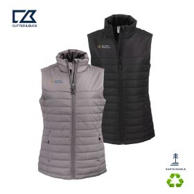 Clique Elevation Eco Full Zip Ladies' Puffer Vest. LQO00064 - EMB/RC